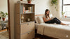 How I Use a Bookshelf as a Bedside Table—and It Works!