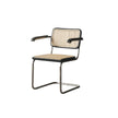 Chair with woven backrest and seat on a white background