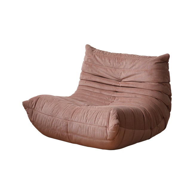 Brown bean bag chair on a white background