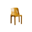 Yellow chair on a white background