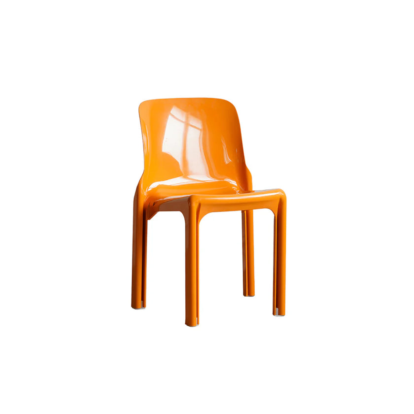 Orange chair on a white background