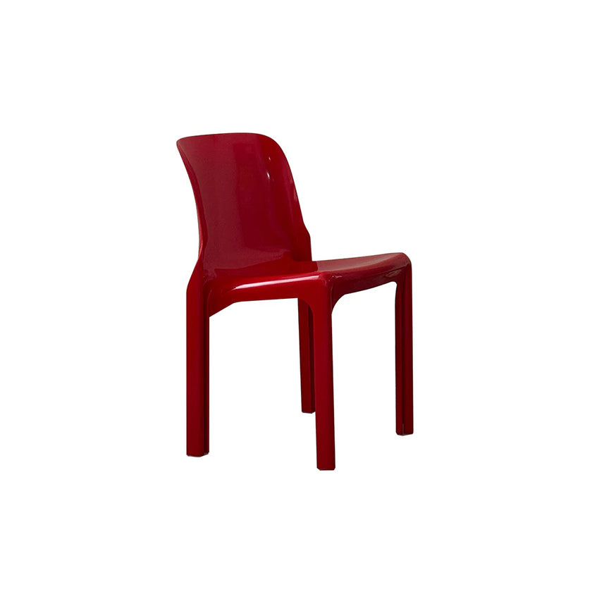 Red chair on a white background