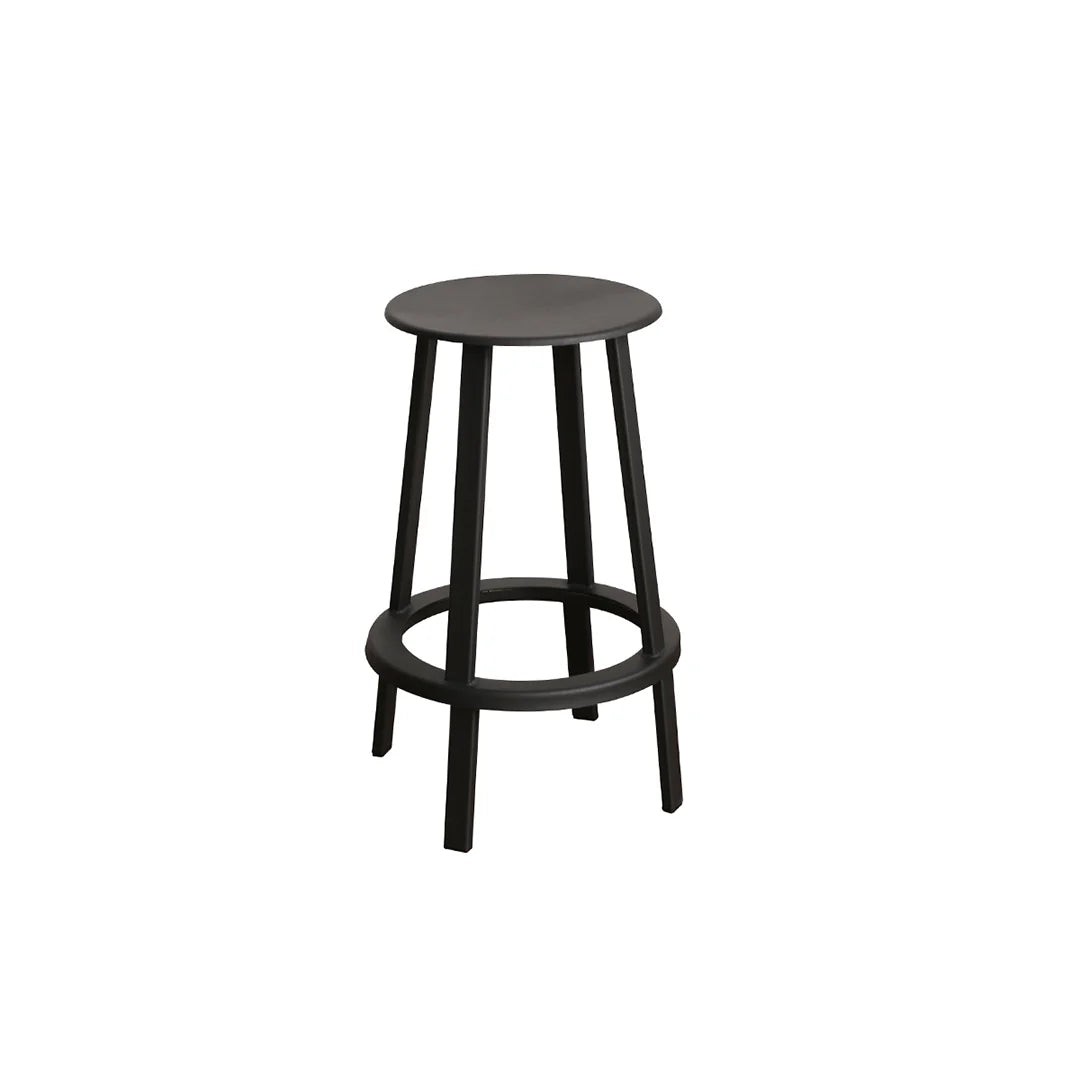 Black bar stool on a white background