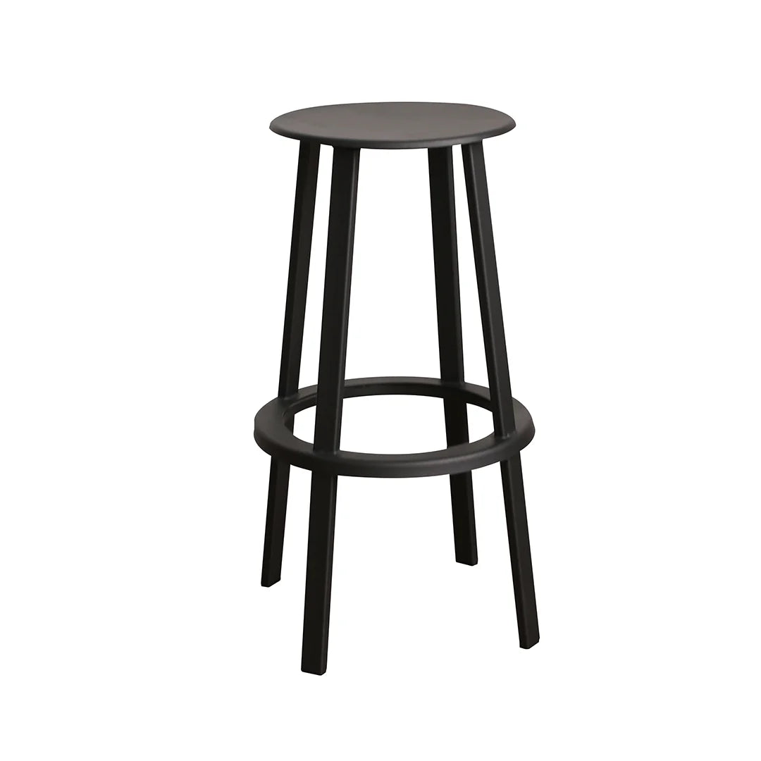Black bar stool on a white background
