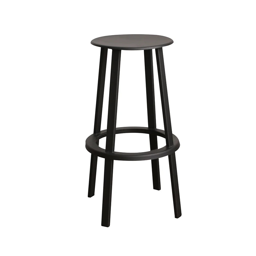 Black bar stool on a white background