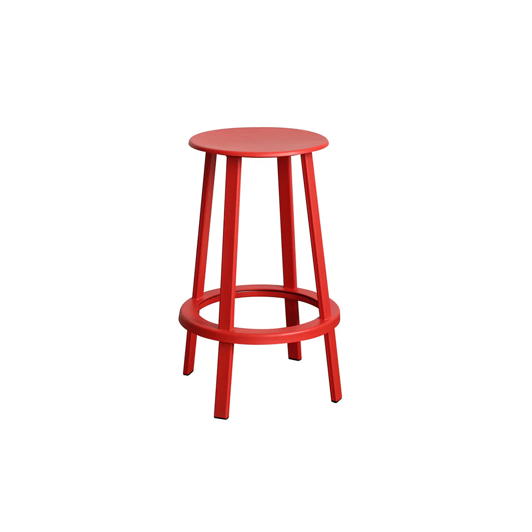 Red bar stool on a white background