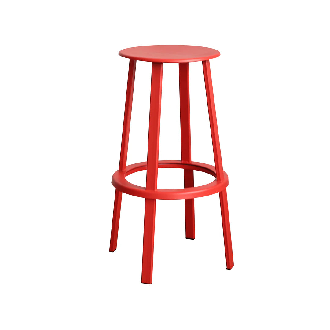 Red bar stool on a white background