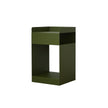 Green side table on a white background