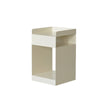 Beige and white side table on a white background
