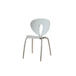 Modern chair with a white seat and backrest on a white background