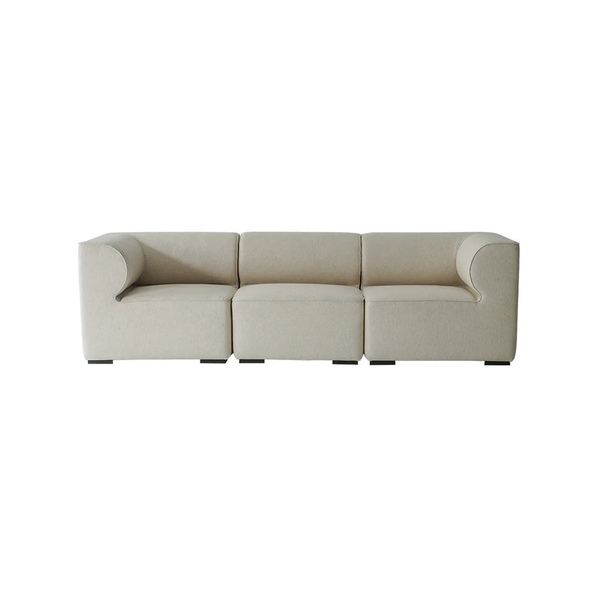Beige sofa on a white background