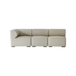 Beige sectional sofa on a white background
