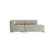 Beige sectional sofa on a white background