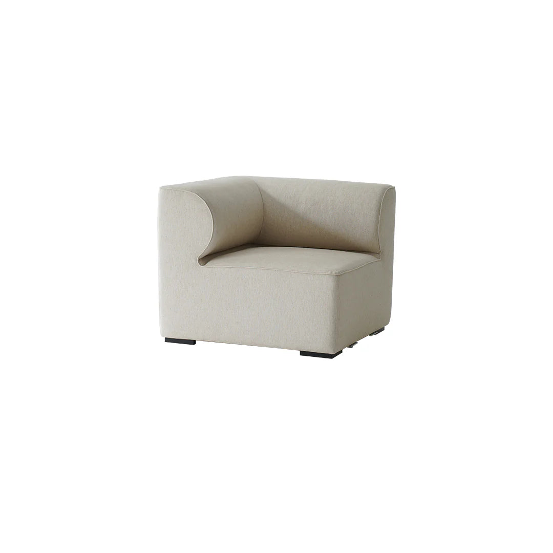 Beige corner sofa chair on a white background