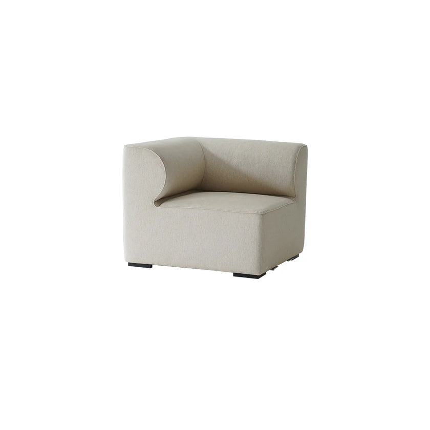 Beige corner sofa chair on a white background
