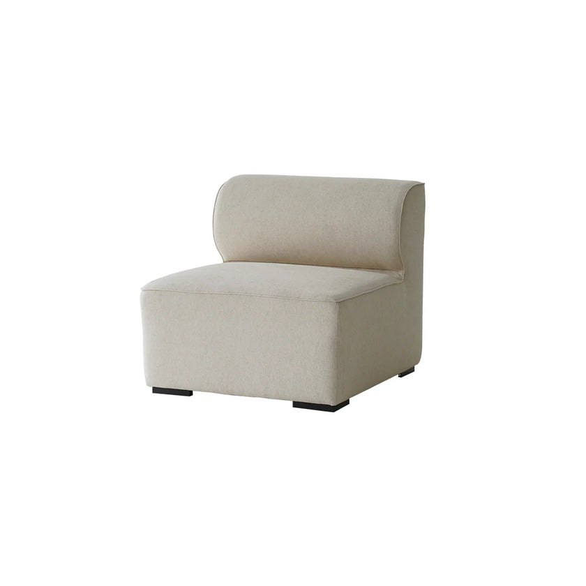 Beige armchair on a white background