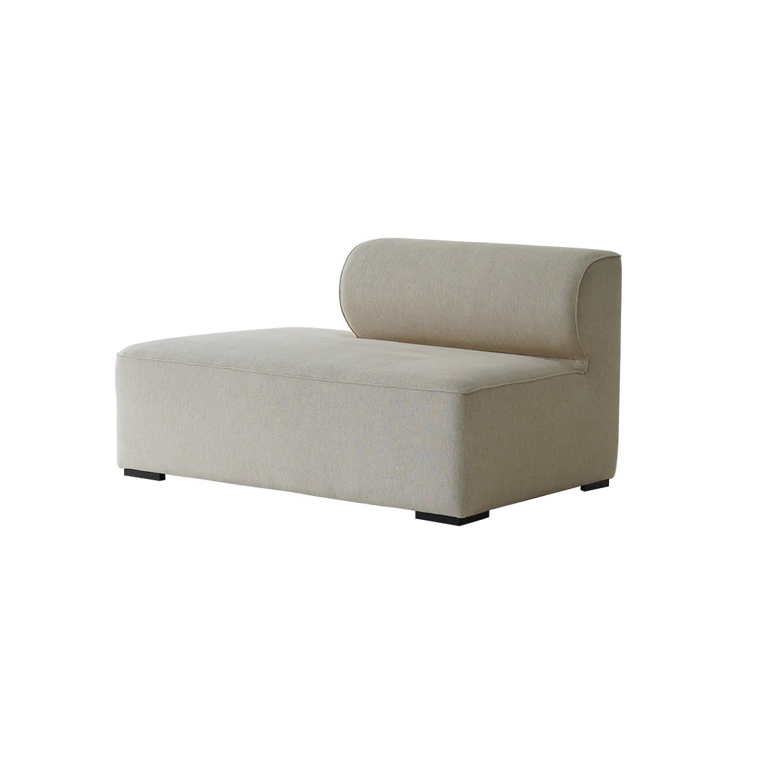 Beige sofa module on a white background