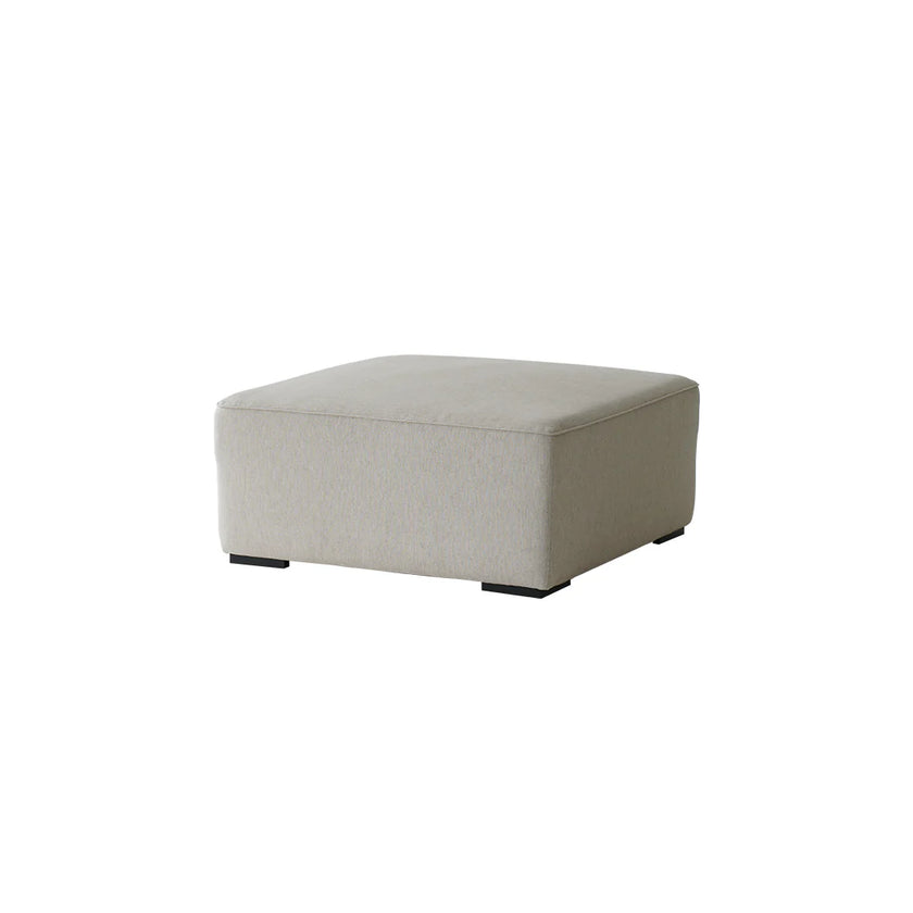 Beige ottoman on a white background