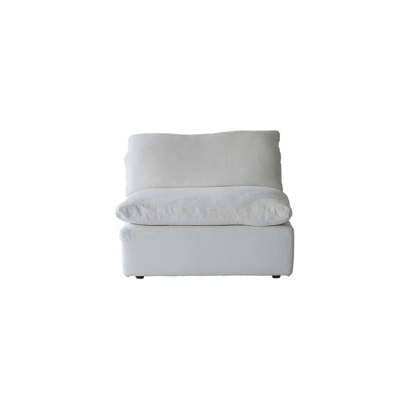Folded light gray blanket on a white background