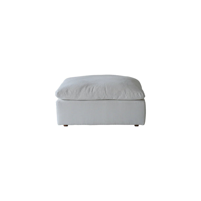 White ottoman on a white background
