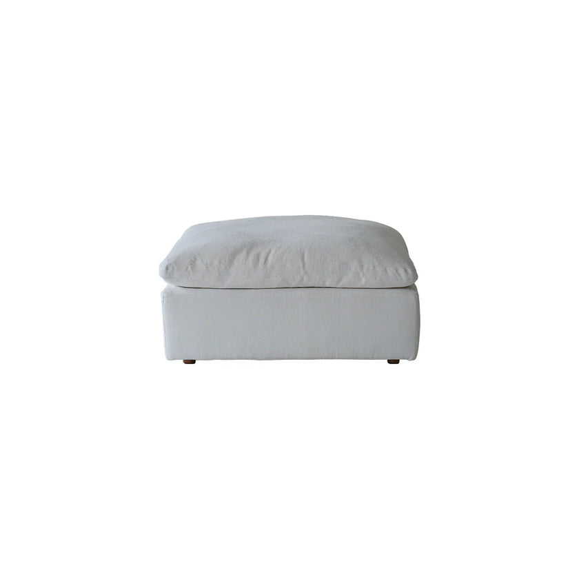 White ottoman on a white background