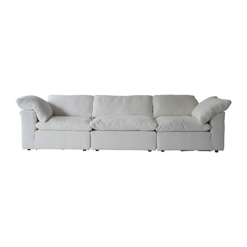 Light gray sectional sofa on a white background