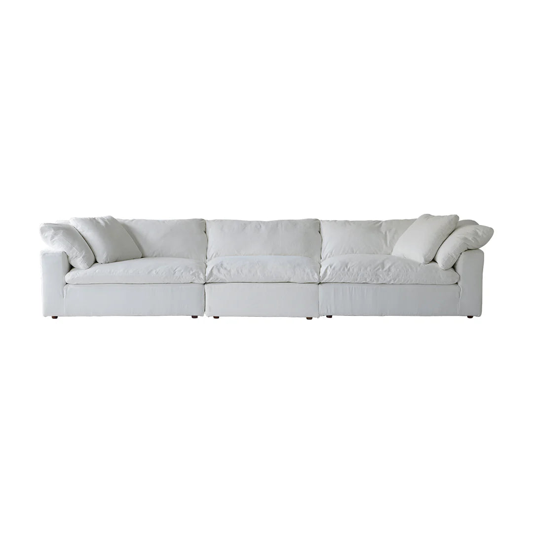 White sofa on a white background