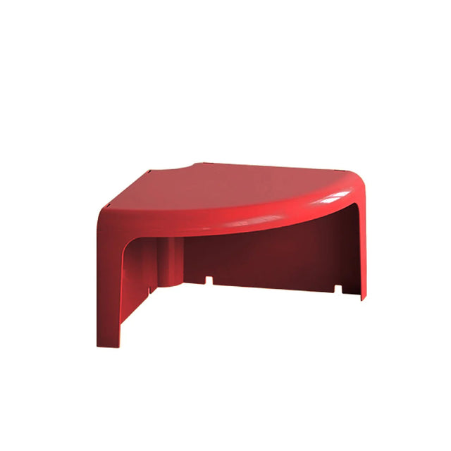 Red corner table on a white background