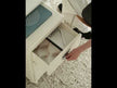 White abs file cabinet cart with three drawers in a room setting.
