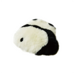Plush toy shaped like a panda on a white background