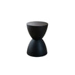 Black cylindrical stool on a white background