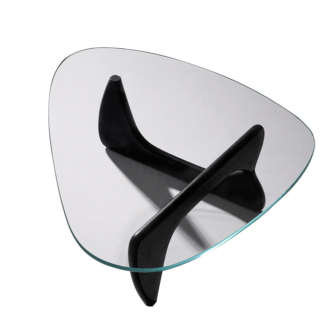 UF Minimalist Triangular Glass Coffee Table