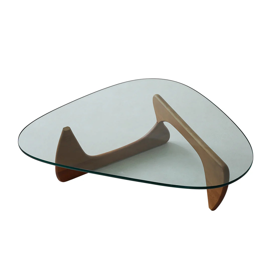 UF Minimalist Triangular Glass Coffee Table