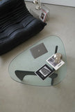 UF Minimalist Triangular Glass Coffee Table