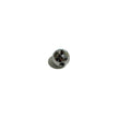 Metallic spherical object on a white background