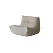 Beige bean bag chair on a white background