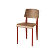 Wooden chair with red legs on a white background