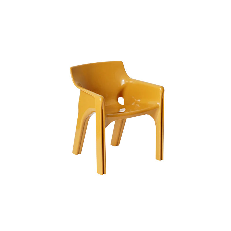 Yellow chair on a white background