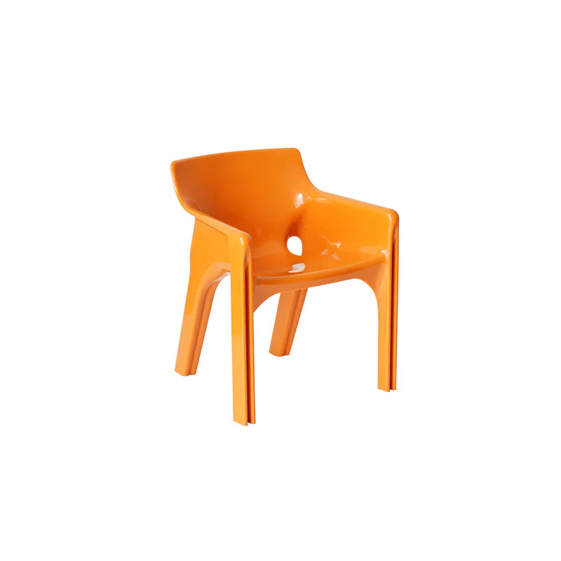 Orange chair on a white background