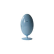 Blue egg-shaped device on a white background
