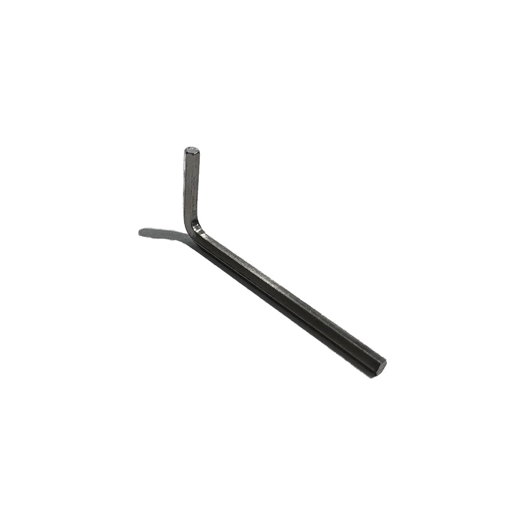 Black metal tool on a white background