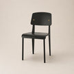 Black chair on a light gray background