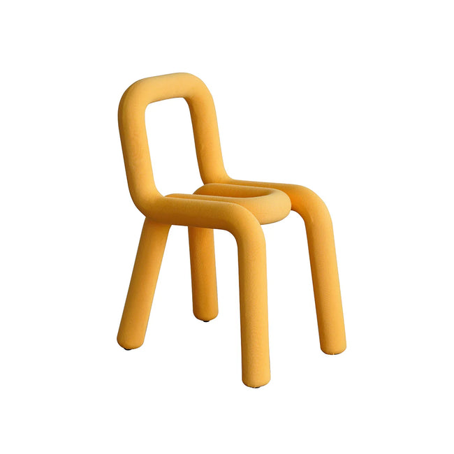 Yellow chair on a white background