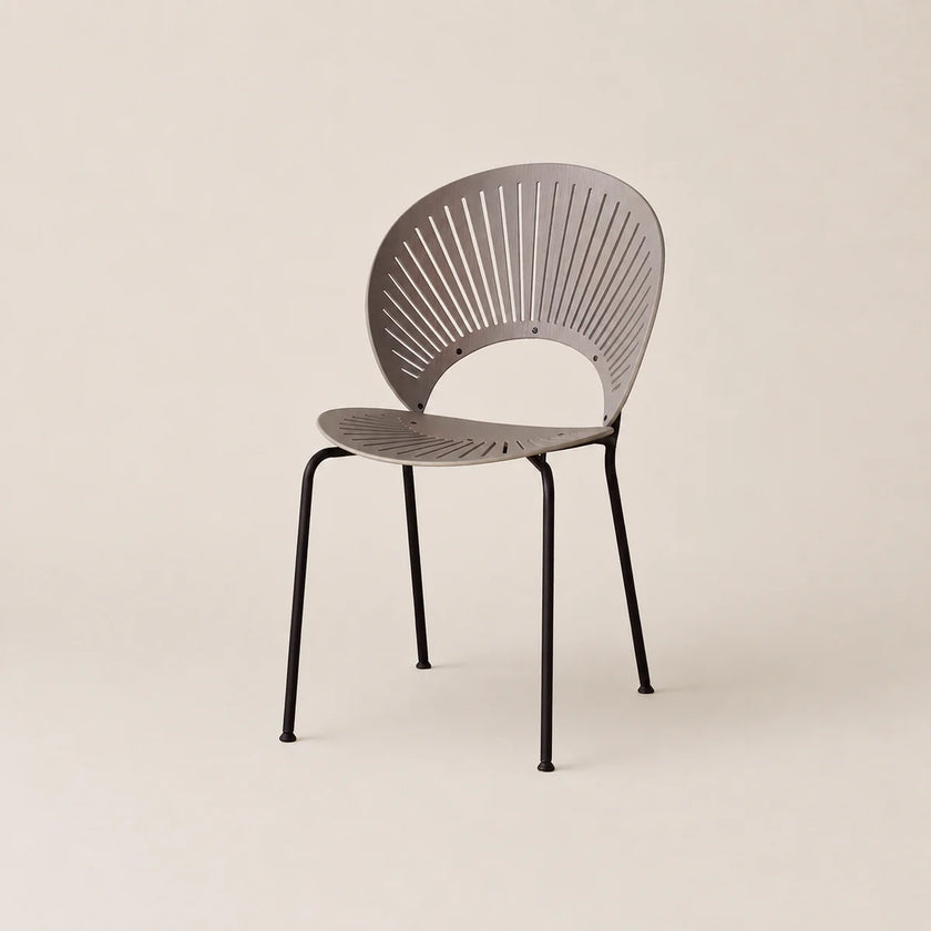 Modern chair with a geometric design on a beige background