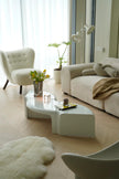 Modern living room with white side tables living room furniture  and decor