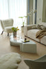Modern living room with white side tables living room furniture  and decor