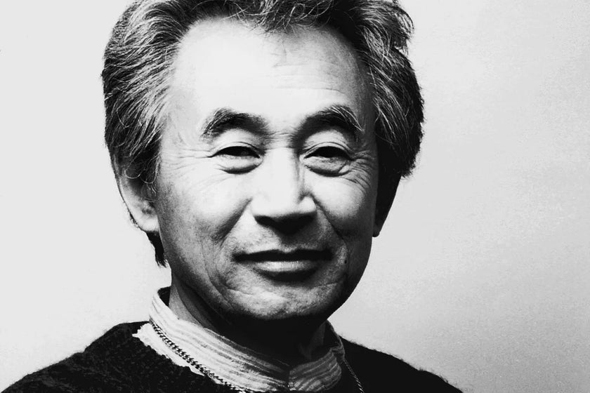 Black and white portrait of a smiling elderly person