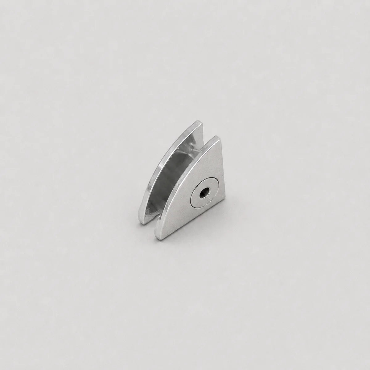 Silver pendant light with measurements on a white background