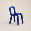 Blue chair on a beige background