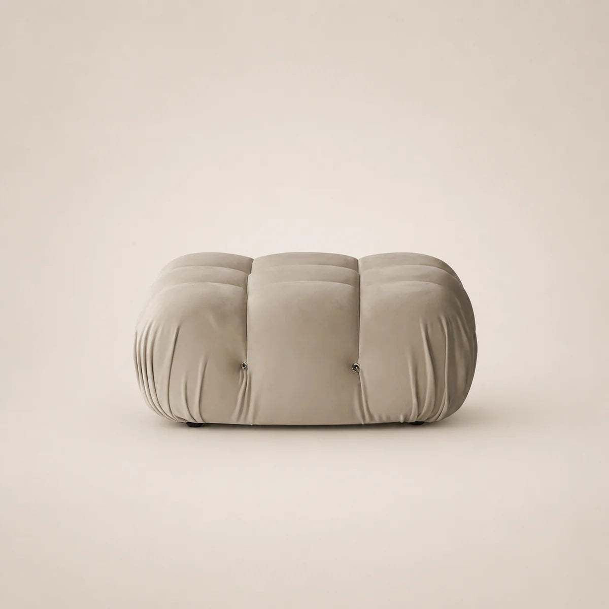 Beige pouf on a beige background